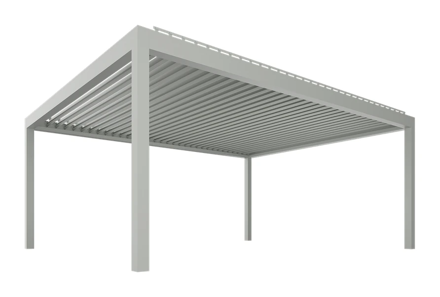 Pérgola bioclimática P-230. Imagen del catálogo facilitado por Hoklani.